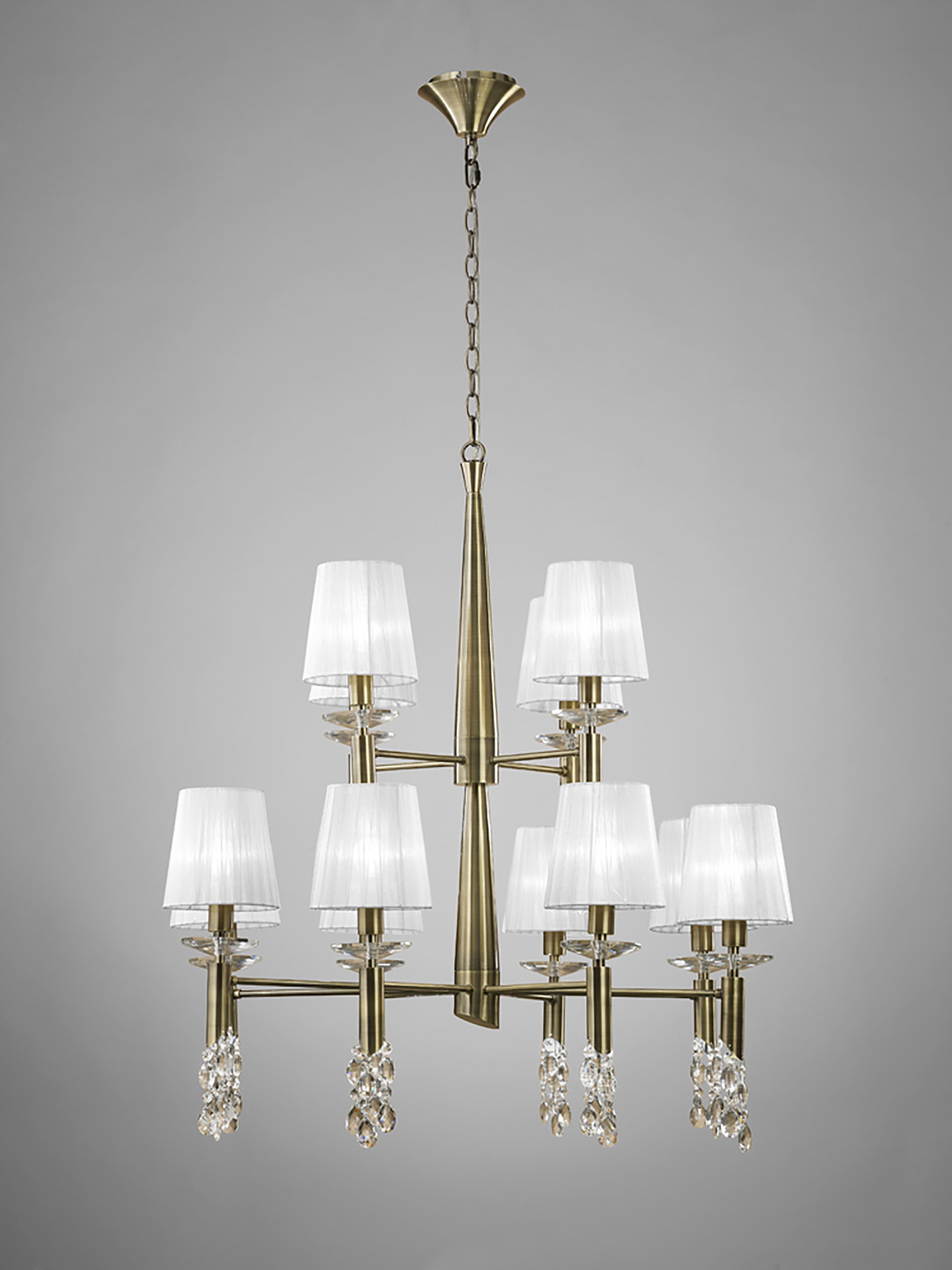 Tiffany Antique Brass-White Crystal Ceiling Lights Mantra Contemporary Chandeliers Tiffany Antique Brass-White Crystal Ceiling Lights Mantra Contemporary Chandeliers